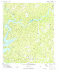 Jacksons Gap Alabama Historical topographic map, 1:24000 scale, 7.5 X 7.5 Minute, Year 1971