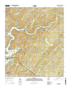 Jacksons Gap Alabama Current topographic map, 1:24000 scale, 7.5 X 7.5 Minute, Year 2014