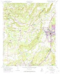 Jacksonville West Alabama Historical topographic map, 1:24000 scale, 7.5 X 7.5 Minute, Year 1956