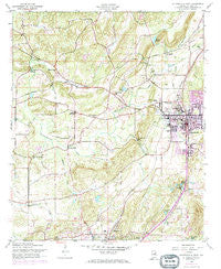 Jacksonville West Alabama Historical topographic map, 1:24000 scale, 7.5 X 7.5 Minute, Year 1956