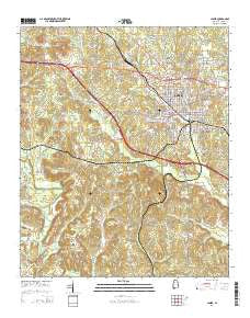 Jasper Alabama Current topographic map, 1:24000 scale, 7.5 X 7.5 Minute, Year 2014