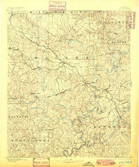 Jasper Alabama Historical topographic map, 1:125000 scale, 30 X 30 Minute, Year 1893