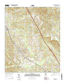 Jemison East Alabama Current topographic map, 1:24000 scale, 7.5 X 7.5 Minute, Year 2014