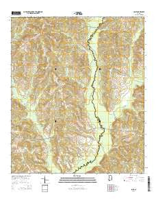 Josie Alabama Current topographic map, 1:24000 scale, 7.5 X 7.5 Minute, Year 2014