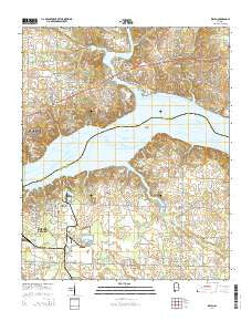 Killen Alabama Current topographic map, 1:24000 scale, 7.5 X 7.5 Minute, Year 2014