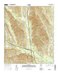 Kimbrough Alabama Current topographic map, 1:24000 scale, 7.5 X 7.5 Minute, Year 2014