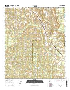 Kinston Alabama Current topographic map, 1:24000 scale, 7.5 X 7.5 Minute, Year 2014