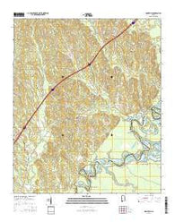 Knoxville Alabama Current topographic map, 1:24000 scale, 7.5 X 7.5 Minute, Year 2014