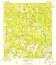 Kushla Alabama Historical topographic map, 1:24000 scale, 7.5 X 7.5 Minute, Year 1953