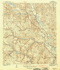 Kushla Alabama Historical topographic map, 1:31680 scale, 7.5 X 7.5 Minute, Year 1942