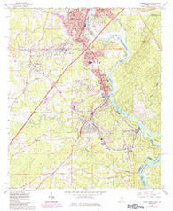 Lanett South Alabama Historical topographic map, 1:24000 scale, 7.5 X 7.5 Minute, Year 1964