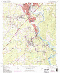 Lanett South Alabama Historical topographic map, 1:24000 scale, 7.5 X 7.5 Minute, Year 1964