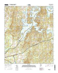 Laniers Alabama Current topographic map, 1:24000 scale, 7.5 X 7.5 Minute, Year 2014