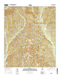 Lapine Alabama Current topographic map, 1:24000 scale, 7.5 X 7.5 Minute, Year 2014