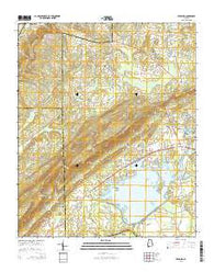 Leesburg Alabama Current topographic map, 1:24000 scale, 7.5 X 7.5 Minute, Year 2014