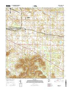 Leighton Alabama Current topographic map, 1:24000 scale, 7.5 X 7.5 Minute, Year 2014