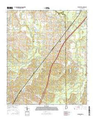 Letohatchee Alabama Current topographic map, 1:24000 scale, 7.5 X 7.5 Minute, Year 2014