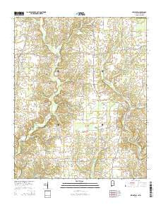 Lexington Alabama Current topographic map, 1:24000 scale, 7.5 X 7.5 Minute, Year 2014
