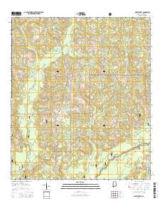 Libertyville Alabama Current topographic map, 1:24000 scale, 7.5 X 7.5 Minute, Year 2014