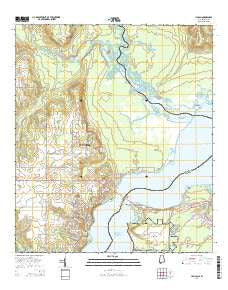 Lillian Alabama Current topographic map, 1:24000 scale, 7.5 X 7.5 Minute, Year 2014