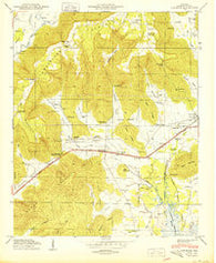 Lim Rock Alabama Historical topographic map, 1:24000 scale, 7.5 X 7.5 Minute, Year 1950