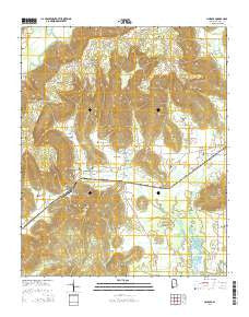 Lim Rock Alabama Current topographic map, 1:24000 scale, 7.5 X 7.5 Minute, Year 2014