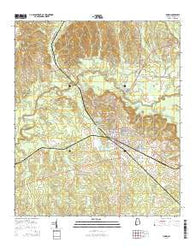 Linden Alabama Current topographic map, 1:24000 scale, 7.5 X 7.5 Minute, Year 2014