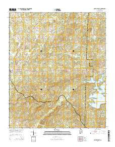 Lineville East Alabama Current topographic map, 1:24000 scale, 7.5 X 7.5 Minute, Year 2014