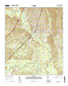 Livingston Alabama Current topographic map, 1:24000 scale, 7.5 X 7.5 Minute, Year 2014