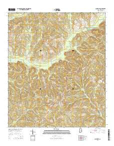 Louisville Alabama Current topographic map, 1:24000 scale, 7.5 X 7.5 Minute, Year 2014
