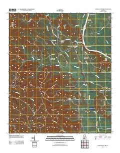 Lower Peach Tree Alabama Historical topographic map, 1:24000 scale, 7.5 X 7.5 Minute, Year 2011