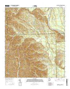 Lower Peach Tree Alabama Current topographic map, 1:24000 scale, 7.5 X 7.5 Minute, Year 2014