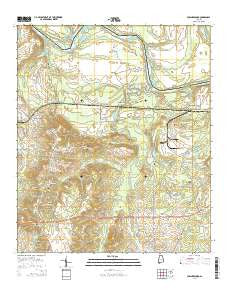 Lowndesboro Alabama Current topographic map, 1:24000 scale, 7.5 X 7.5 Minute, Year 2014