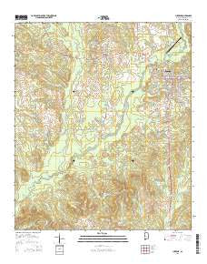 Luverne Alabama Current topographic map, 1:24000 scale, 7.5 X 7.5 Minute, Year 2014