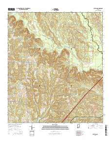 Lyeffion Alabama Current topographic map, 1:24000 scale, 7.5 X 7.5 Minute, Year 2014