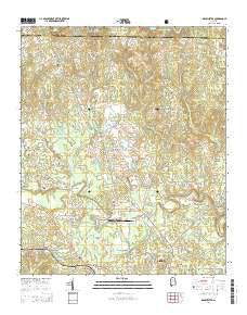 Manchester Alabama Current topographic map, 1:24000 scale, 7.5 X 7.5 Minute, Year 2014