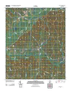Mantua Alabama Historical topographic map, 1:24000 scale, 7.5 X 7.5 Minute, Year 2011