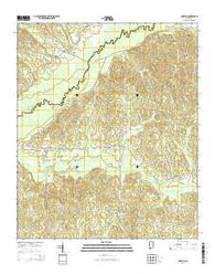 Mantua Alabama Current topographic map, 1:24000 scale, 7.5 X 7.5 Minute, Year 2014