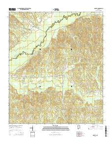 Mantua Alabama Current topographic map, 1:24000 scale, 7.5 X 7.5 Minute, Year 2014
