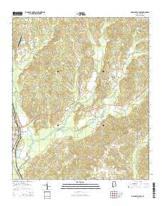 Maplesville East Alabama Current topographic map, 1:24000 scale, 7.5 X 7.5 Minute, Year 2014