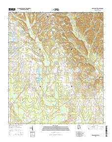 Marion South Alabama Current topographic map, 1:24000 scale, 7.5 X 7.5 Minute, Year 2014
