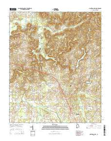 Masterson Mill Alabama Current topographic map, 1:24000 scale, 7.5 X 7.5 Minute, Year 2014