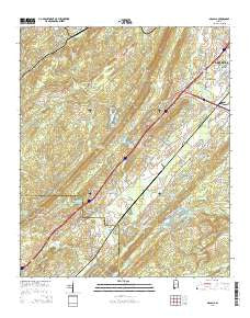 McCalla Alabama Current topographic map, 1:24000 scale, 7.5 X 7.5 Minute, Year 2014