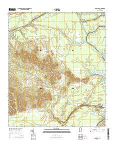 McDowell Alabama Current topographic map, 1:24000 scale, 7.5 X 7.5 Minute, Year 2014