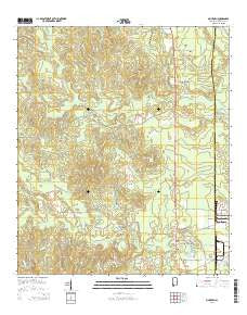 McIntosh Alabama Current topographic map, 1:24000 scale, 7.5 X 7.5 Minute, Year 2014
