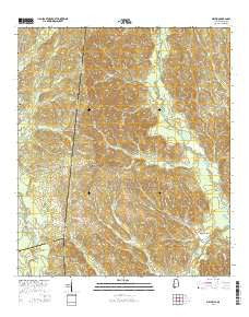 Melvin Alabama Current topographic map, 1:24000 scale, 7.5 X 7.5 Minute, Year 2014