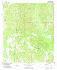 Melvin Alabama Historical topographic map, 1:24000 scale, 7.5 X 7.5 Minute, Year 1974