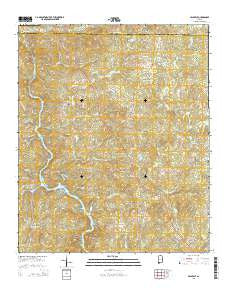 Micaville Alabama Current topographic map, 1:24000 scale, 7.5 X 7.5 Minute, Year 2014