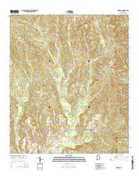 Midway Alabama Current topographic map, 1:24000 scale, 7.5 X 7.5 Minute, Year 2014