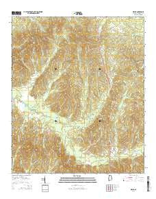 Miller Alabama Current topographic map, 1:24000 scale, 7.5 X 7.5 Minute, Year 2014